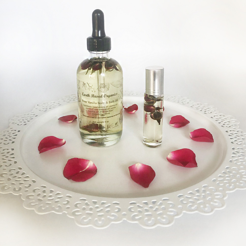 Rose Vanilla Body Oil & Fragrance Oil Set - Earth Based Organics