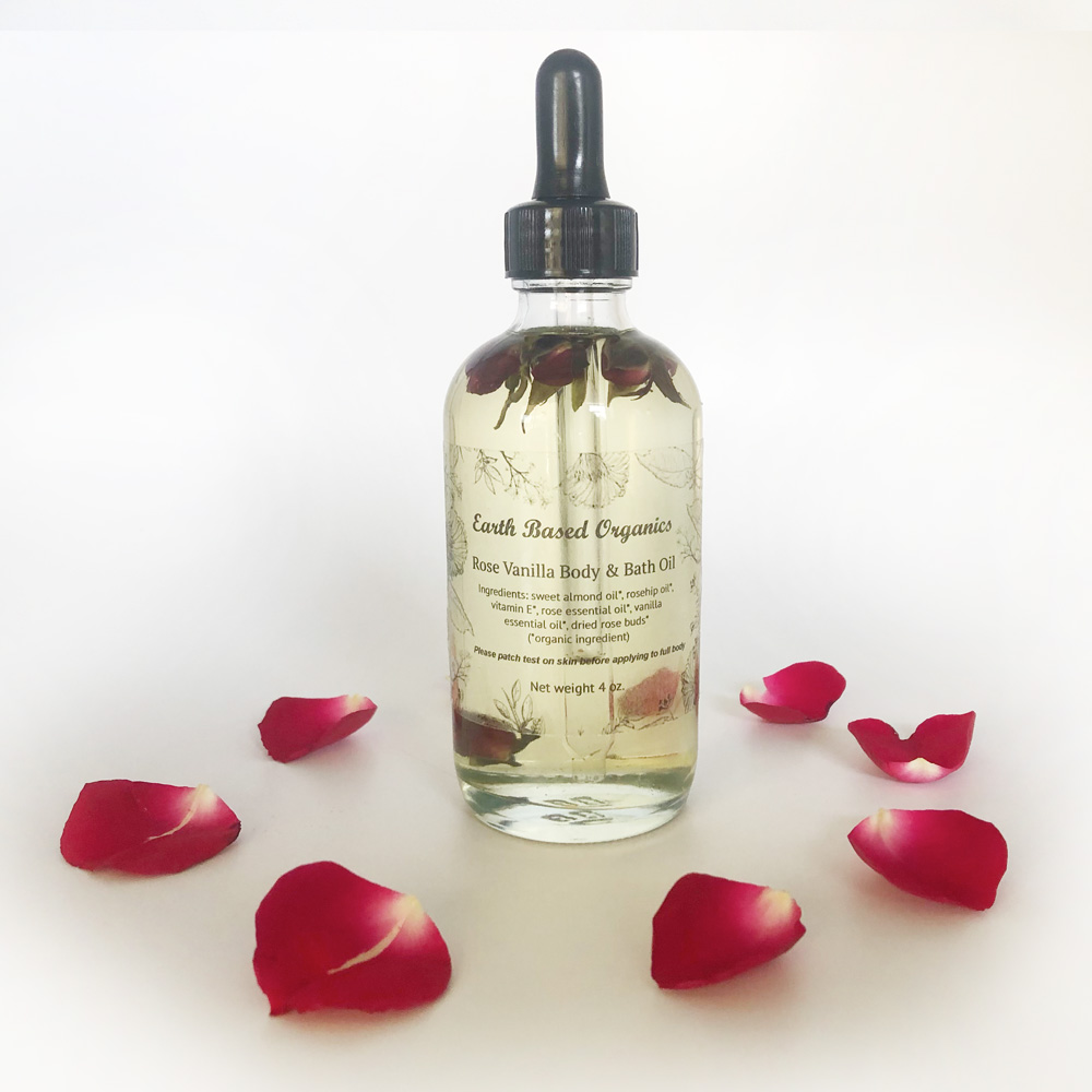 Rose Vanilla Body & Bath Oil - Earth Based Organics